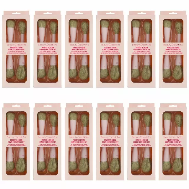 Beauty Creations Powder & Cream Complexion Brush - Wholesale 12 Sets (TJ-BS3)