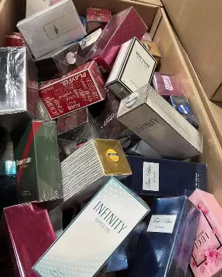 Wholesale perfume pallets · mixed brands · sealed bottles