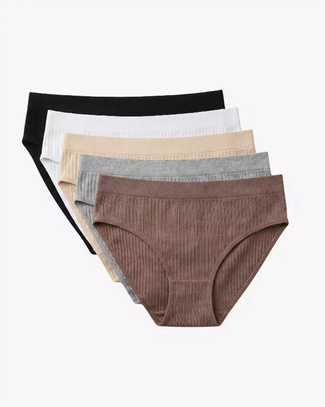 Julia Hipster 5-Pack Panties — Antler / L