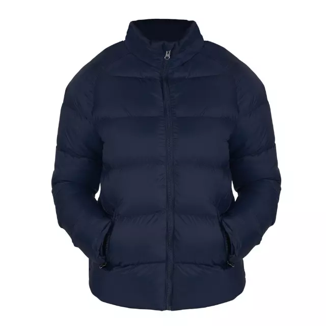 Women’s 20D Solid Puffer Full Zip Jacket - Plus Size Style #LJ317X - $16.00/Unit 12 PC — S-XL (WHOLESALE) / Navy