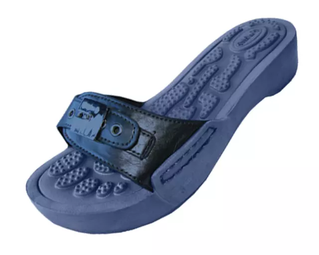 S5900L - Women's Slide Sandal with Buckle — Navy (S5900L-N) / 5-10 Assorted