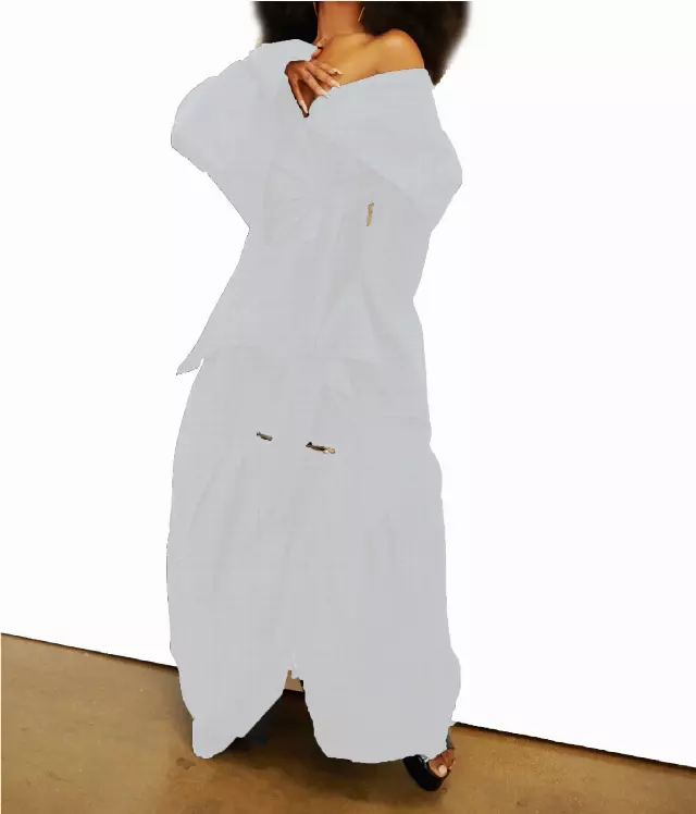 7220 - 2 PC Plus Size Set - (3 Sets in a Pack) - ($10 a Set) — White