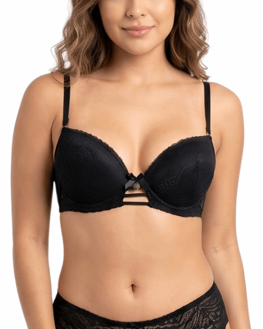 Roxy Lace Push-Up Bra — Black / 36C