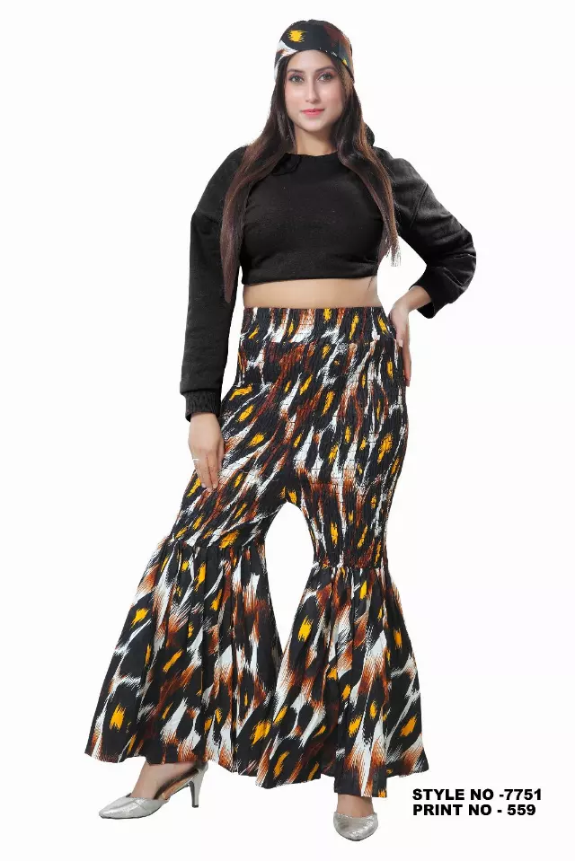 7751 - Ankara Smocked Palazzo Pants (3 PCS PRE-PACK) - $25.00 Each — One Size (4 - 24) / Print-559