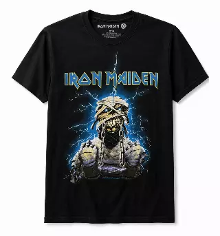 IRON MAIDEN POWERSLAVE ALBUM T-SHIRT BLACK