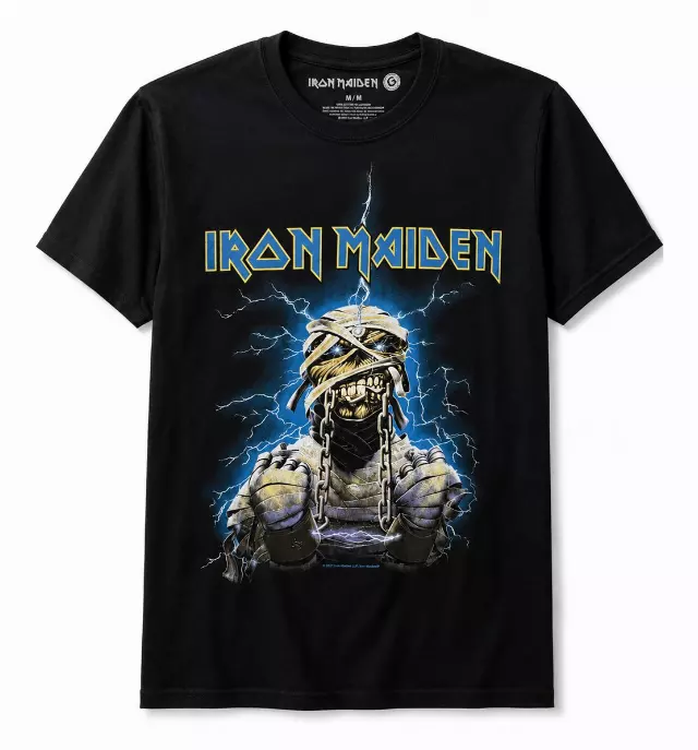 IRON MAIDEN POWERSLAVE ALBUM T-SHIRT BLACK