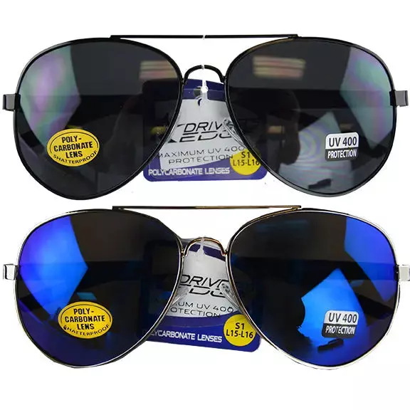 Sunglasses Drivers Edge Assortment - 6 Pieces Per Pack 53017