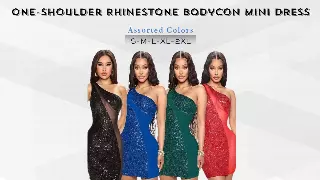 Chicaluv Wholesale - Women's Sexy Off-Shoulder Mesh Sequin Panel Bodycon Mini Dress – Sleeveless Party & Clubwear Outfit -XV943