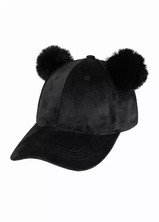 Magid Velvet Dual Pom Pom Baseball Cap