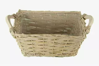 MS1797WW – 11”x 9” rectangular deep white wash basket-w/Liner-“each” Min 6 – Case 20 pcs