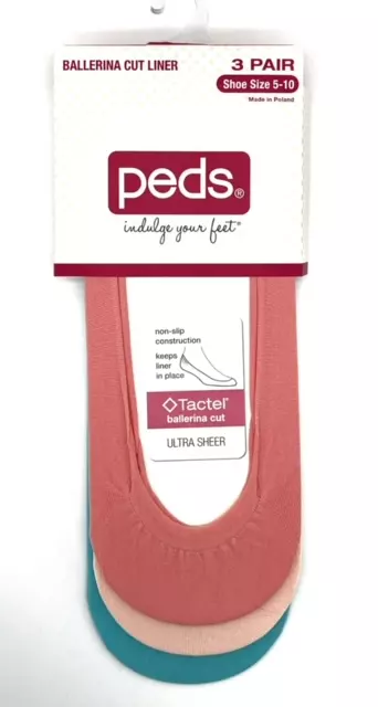 #6-PD-6182 Women’s ‘PEDs’ Ballerina Cut Liner – $.90 Per 3 Pair Pack (20 Packs)
