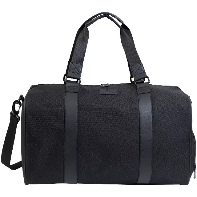 Jack Abrahams The Traveler 20 In. Shoe Pocket Weekender Duffle — Black