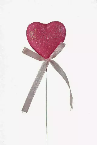 PL2001PINK – 8” pick with pink heart “DZ” Min 4 Dz, Case Pk 48 Dz.