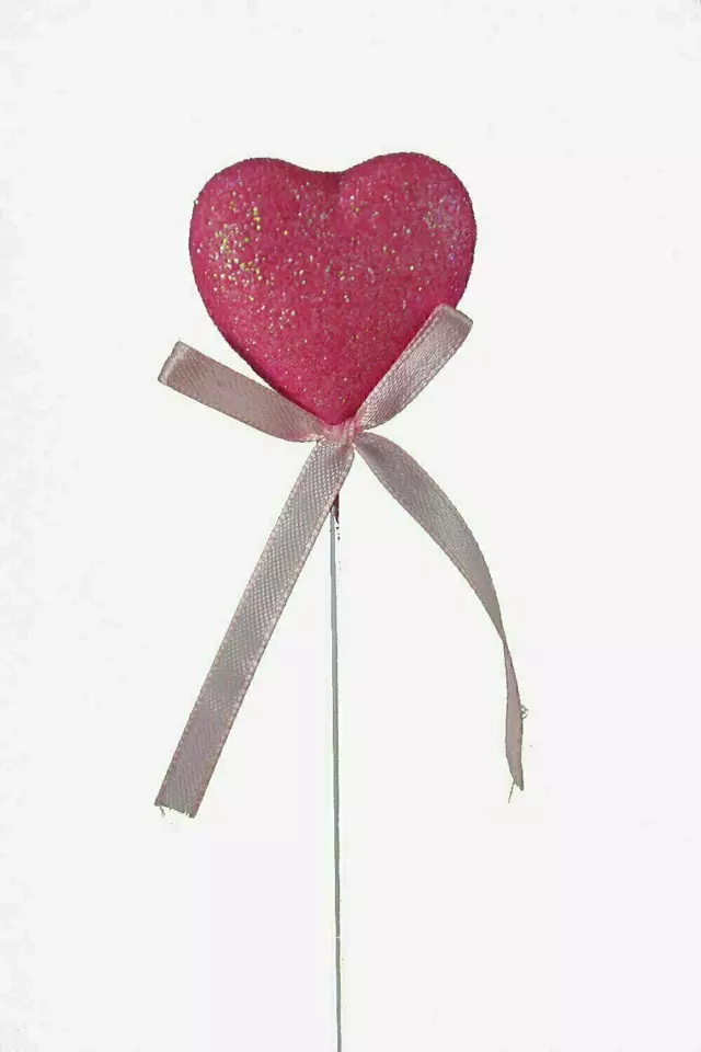 PL2001PINK – 8” pick with pink heart “DZ” Min 4 Dz, Case Pk 48 Dz.