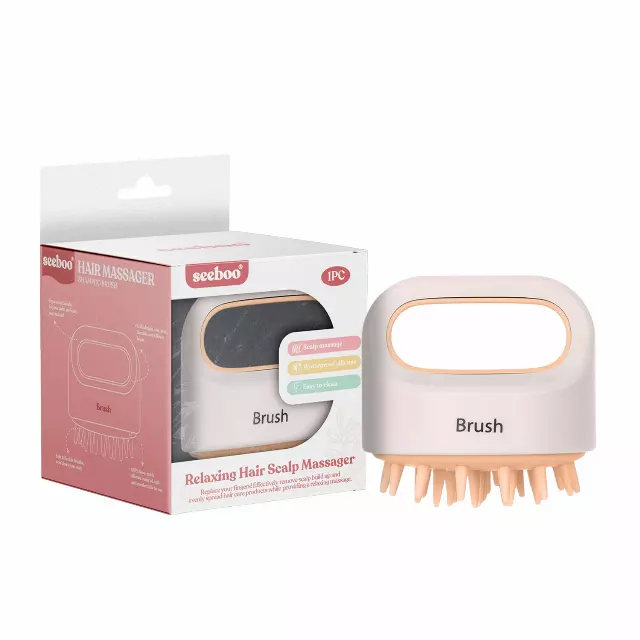 Wet And Dry Hair Scalp Massager Exfoliator for Hair — Blush