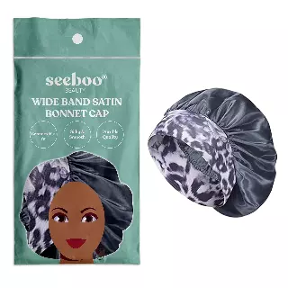 Women's Silky Satin Head Scarf Hair Wrap Cap Hat Headband — Gray