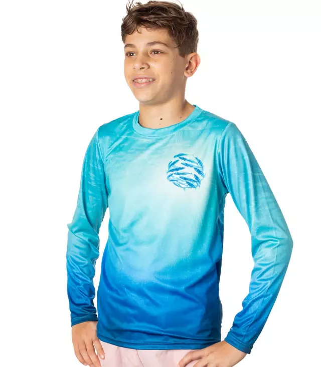 Boys Performance Top Deep Sea Fish Design-7601604