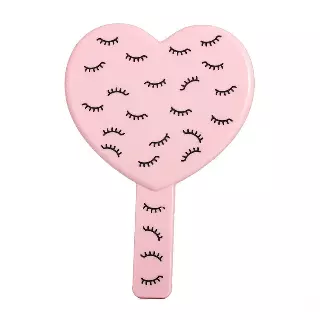 Pink Heart Shaped Hand Mirror