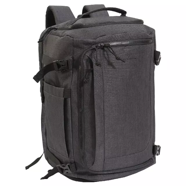 Jack Abrahams The Crosswind 18 Inch Nylon Expandable Weekender Backpack — 100-BLK