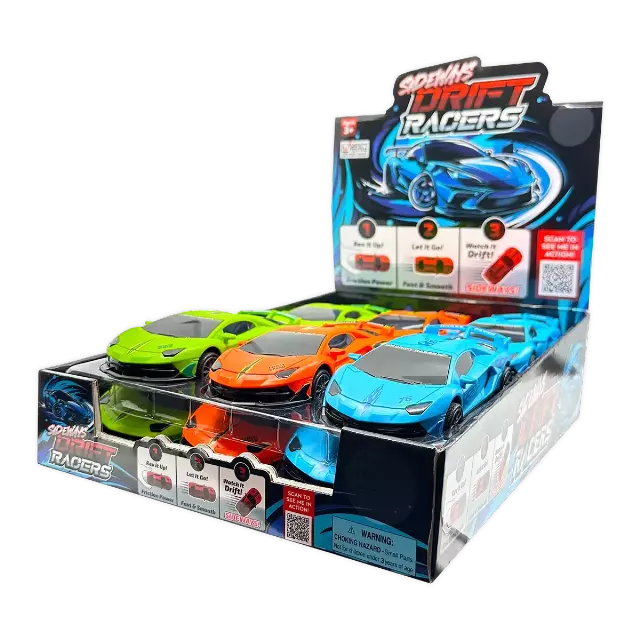 Sideways Drift Racers - 12 Pieces Per Retail Ready Display 25301