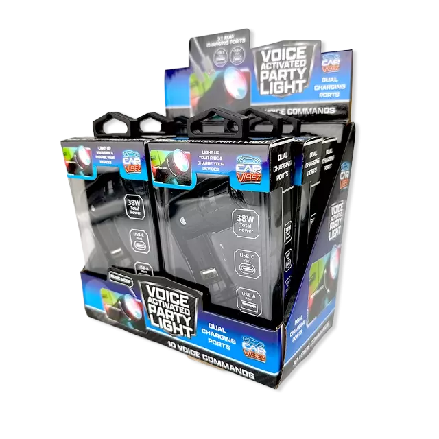 Voice Activated USB Party Light - 6 Pieces Per Retail Ready Display 26103