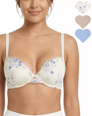Alina 3-Pack Bras — Cream / 38C
