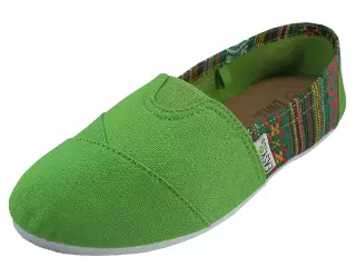 S308L - Women's "Easy USA" Slip-on Casual Canvas Shoes — Green (S308L-Green) / 5-10 Assorted
