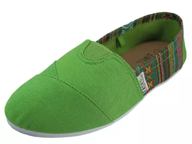 S308L - Women's "Easy USA" Slip-on Casual Canvas Shoes — Green (S308L-Green) / 5-10 Assorted