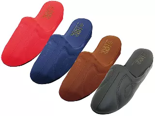 S320L - Women's "Easy USA" Pain Relief Close Toe Soft Vinyl Sandals — Assorted - Dark Brown, Red, Navy & Black (S320L-D) / 6-11 Assorted