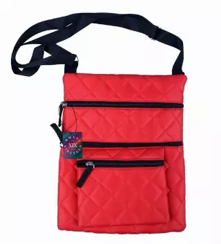 Quilted Crossbody Bag — Red