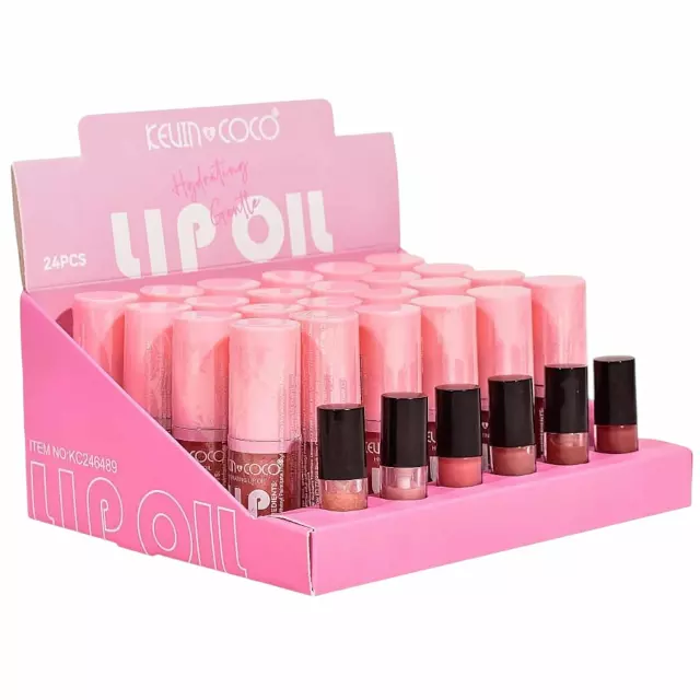 Kevin & Coco Hydrating Gentle Lip Oil - Wholesale Display 24 Units (KC246489)