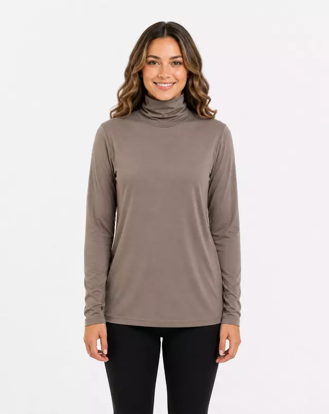 Turtle Neck Top #07 — Brown / S/M-L/XL