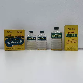 Vintage Double Danderine Dandruff Remedy Glass Bottles Lot 3 Pieces
