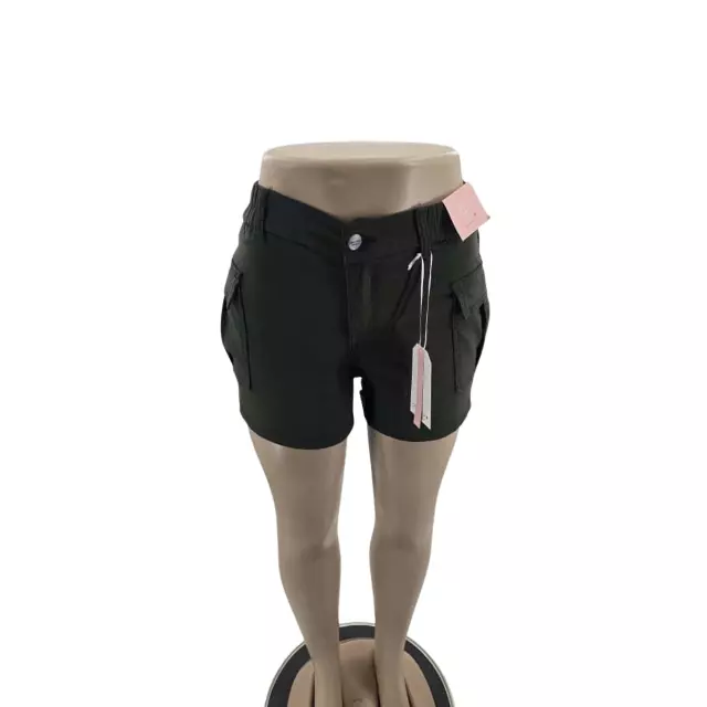 Chicaluv - Comfort Stretch Women’s High-Rise Cargo Shorts with Functional Side Pockets XV2050
