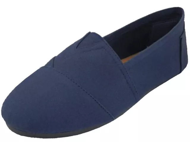 S308M - Men's "Easy USA" Slip-on Casual Canvas Shoes — Navy (S308M-N) / 7-12 Assorted