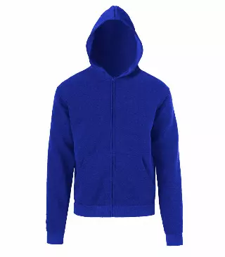 Boys 8-18 Zip Front Fleece Hoodie Jacket Royal - 0283488