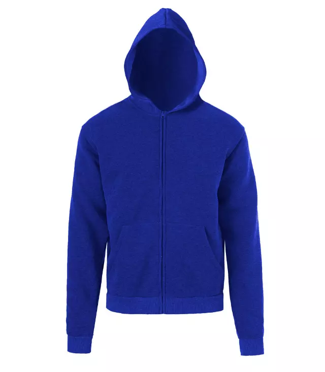 Boys 8-18 Zip Front Fleece Hoodie Jacket Royal - 0283488