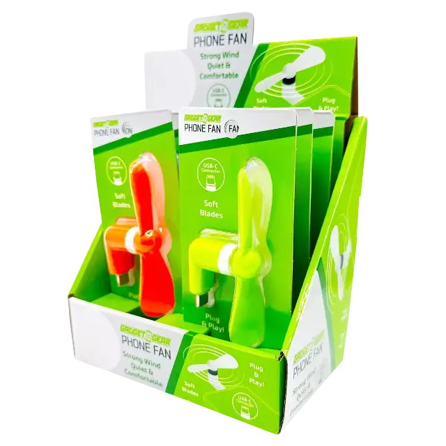 USB-C Phone Fan Attachment - 6 Pieces Per Retail Ready Display 25225