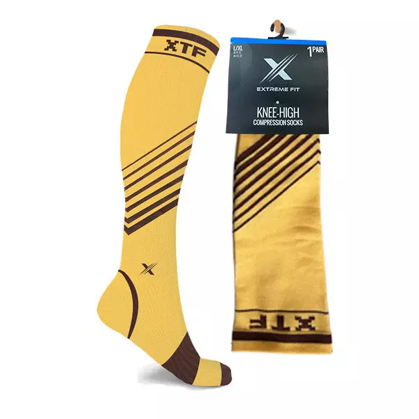 V-STRIPED KNEE-HIGH COMPRESSION SOCKS — Large/XL · SKU EF-ATACS-MUT-L