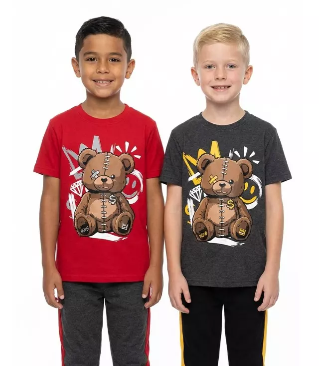 S1OPE Teddy Bear Screen Top w Jogger Pant - 6297004
