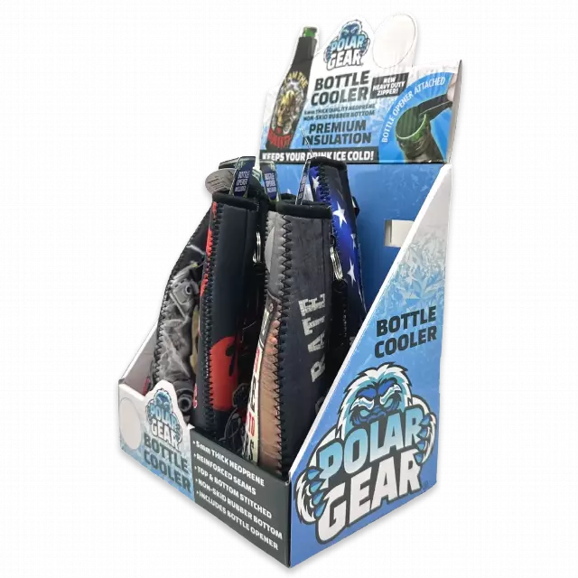 Neoprene 16 Oz Bottle Suit Cooler - 6 Pieces Per Retail Ready Display 23736