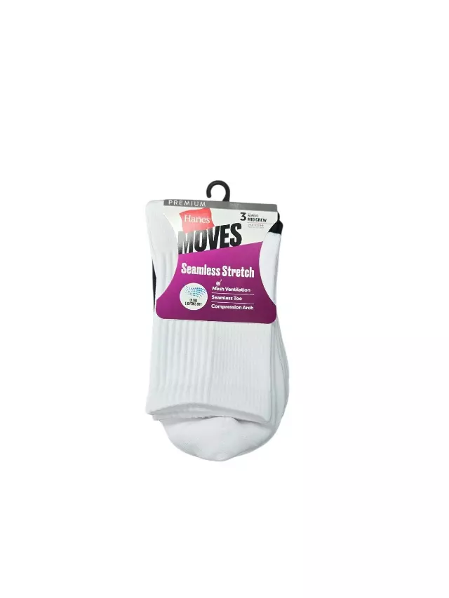 #6-H-6565 Women’s Mid Crew Socks – $2.10 Per 3 Pair Pack (14 Packs)