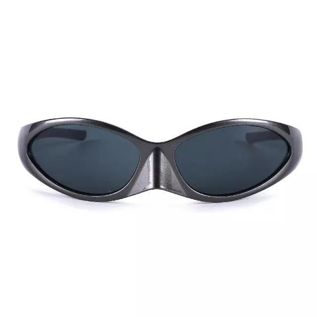 Aerodynamic Wrap Around Sunglasses with Flared Temple Side Pieces P10927