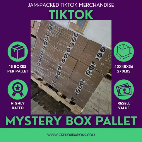 TikTok Mystery Box Pallet · 18 units · liquidation