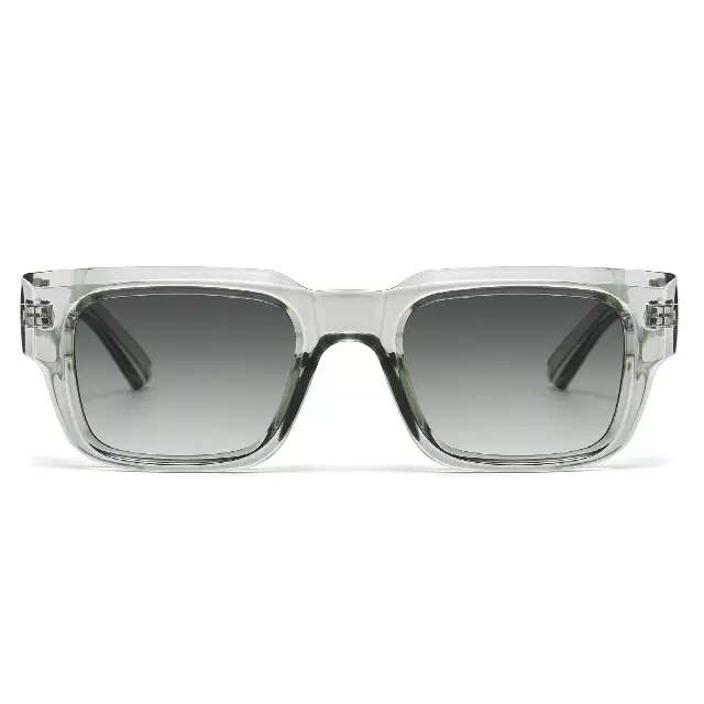 Luxury Rectangular Sunglasses with Oversized Side Temples & Sharp Angular Profile SK11139