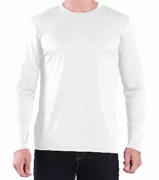 Men's Crew Neck Long Sleeve Shirt-Plus Size- Style #MS904X - $6.90/Unit MINIMUM 24 PCS - PLEASE SEE DESCRIPTION - 3XL-5XL — White