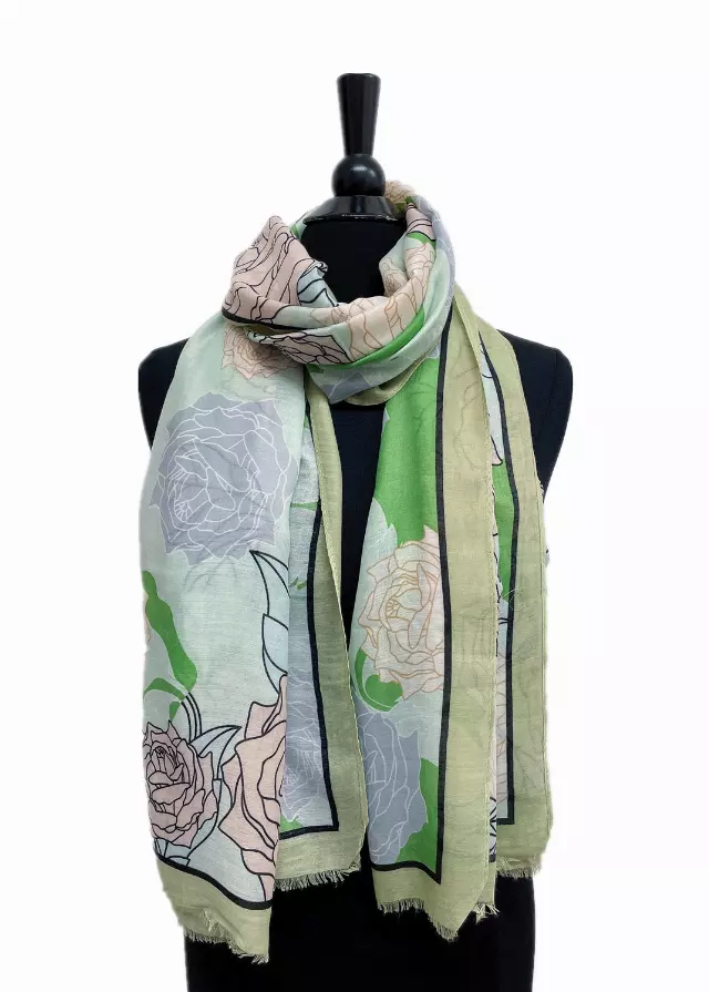 A206 Spring Lightweight Fashion Scarf — Green