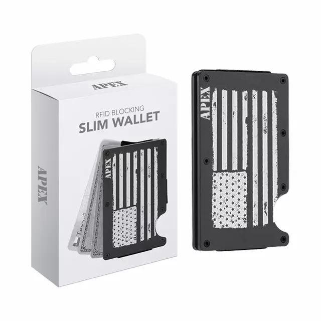 RFID Blocking Minimalist Scratch Resistant Slim Credit Card — Patriotic