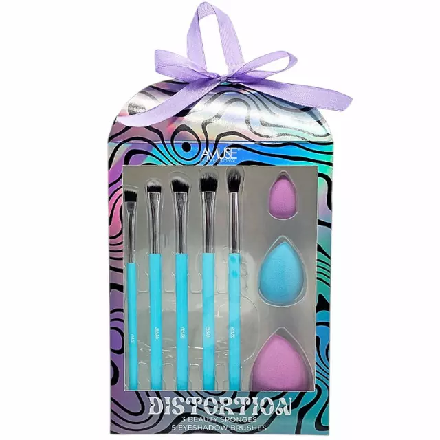 Amuse Distortion Powder Brush & Sponge - Wholesale 12 Sets (AM638)