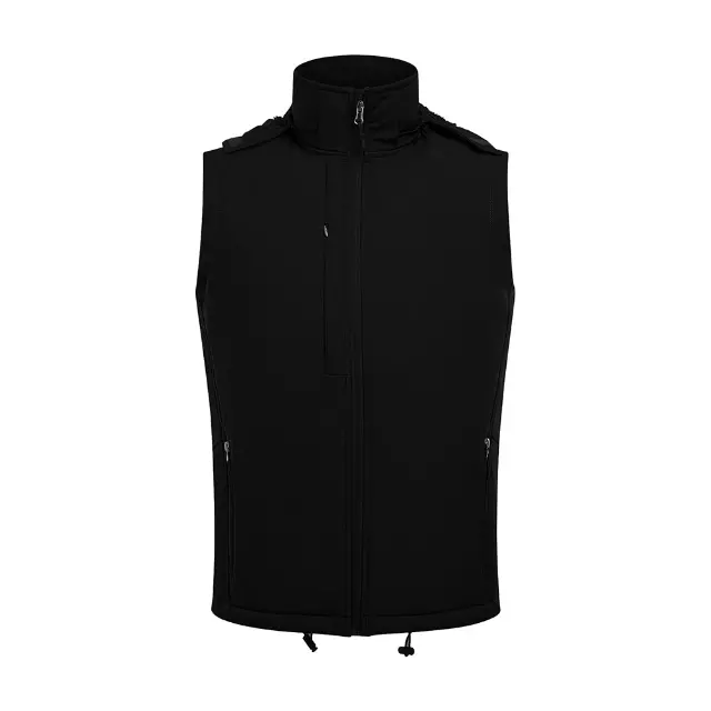 Men's Detachable Hood Vest Berber Lined - Style #MV156 - $13.50/Unit MINIMUM 12 PCS - PLEASE SEE DESCRIPTION - S-2XL — Black